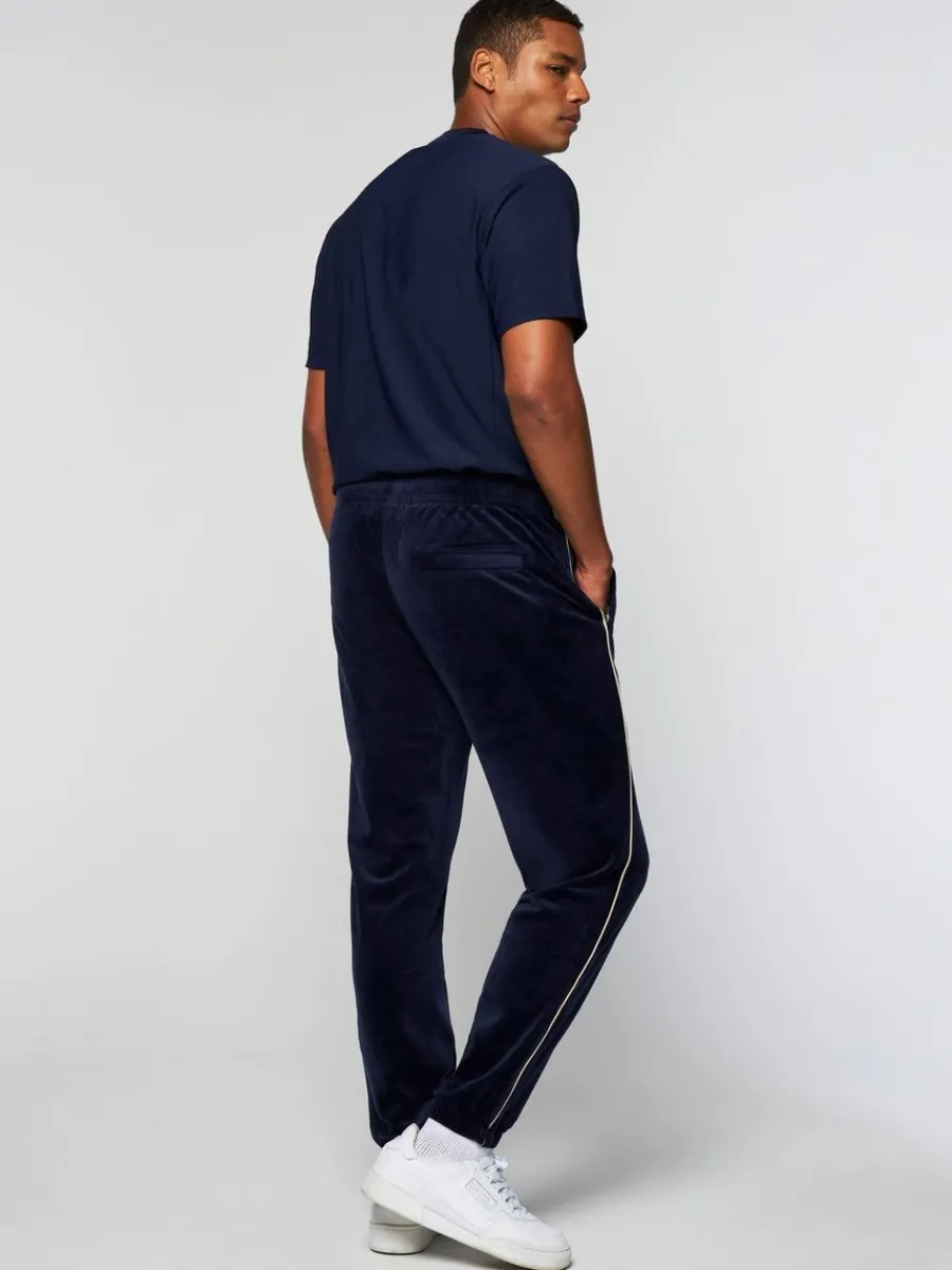 Sergio Tacchini Gallone Velour Track Pant- Maritime Blue Discount