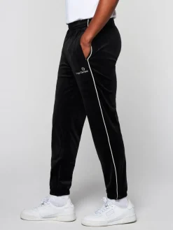 Sergio Tacchini Gallone Velour Track Pant- Black Beauty Hot