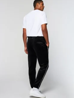 Sergio Tacchini Gallone Velour Track Pant- Black Beauty Hot