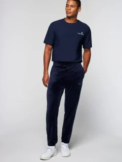 Sergio Tacchini Gallone Velour Track Pant- Maritime Blue Clearance