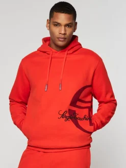 Sergio Tacchini Garcon Hoodie- Poinciana Hot