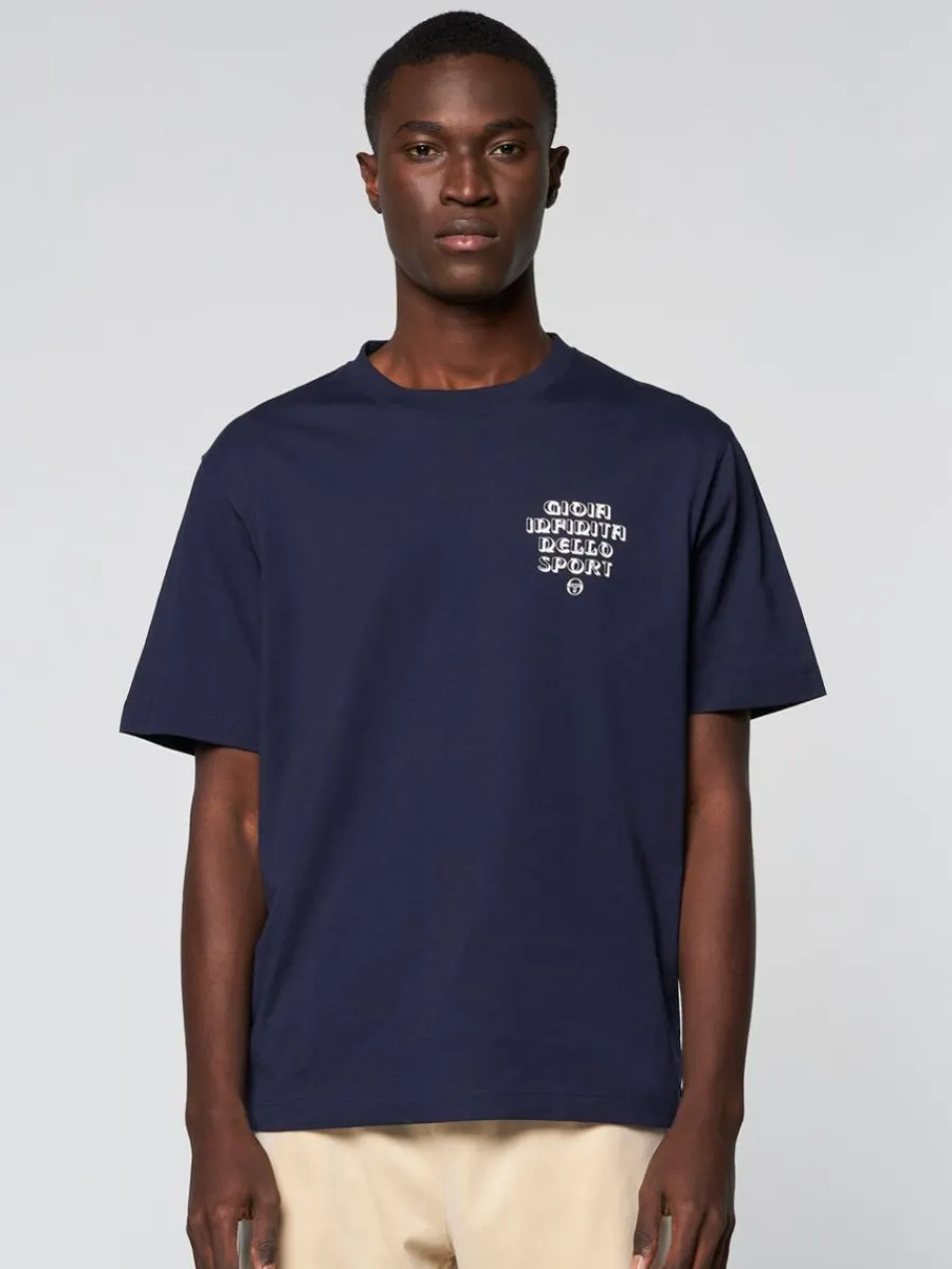 Sergio Tacchini Gioia T-Shirt- Maritime Blue Clearance