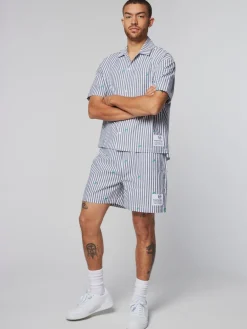 Sergio Tacchini Granda Camp Shirt- Maritime Blue Hot