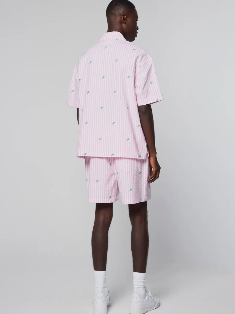 Sergio Tacchini Granda Camp Shirt-Begonia Pink Hot