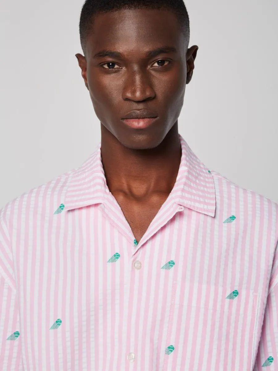 Sergio Tacchini Granda Camp Shirt-Begonia Pink Hot