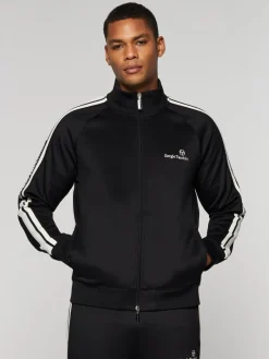 Sergio Tacchini Gromo Tape Track Jacket- Black Beauty
