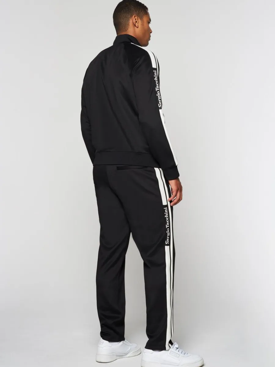 Sergio Tacchini Gromo Tape Track Jacket- Black Beauty