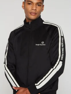 Sergio Tacchini Gromo Tape Track Jacket- Black Beauty