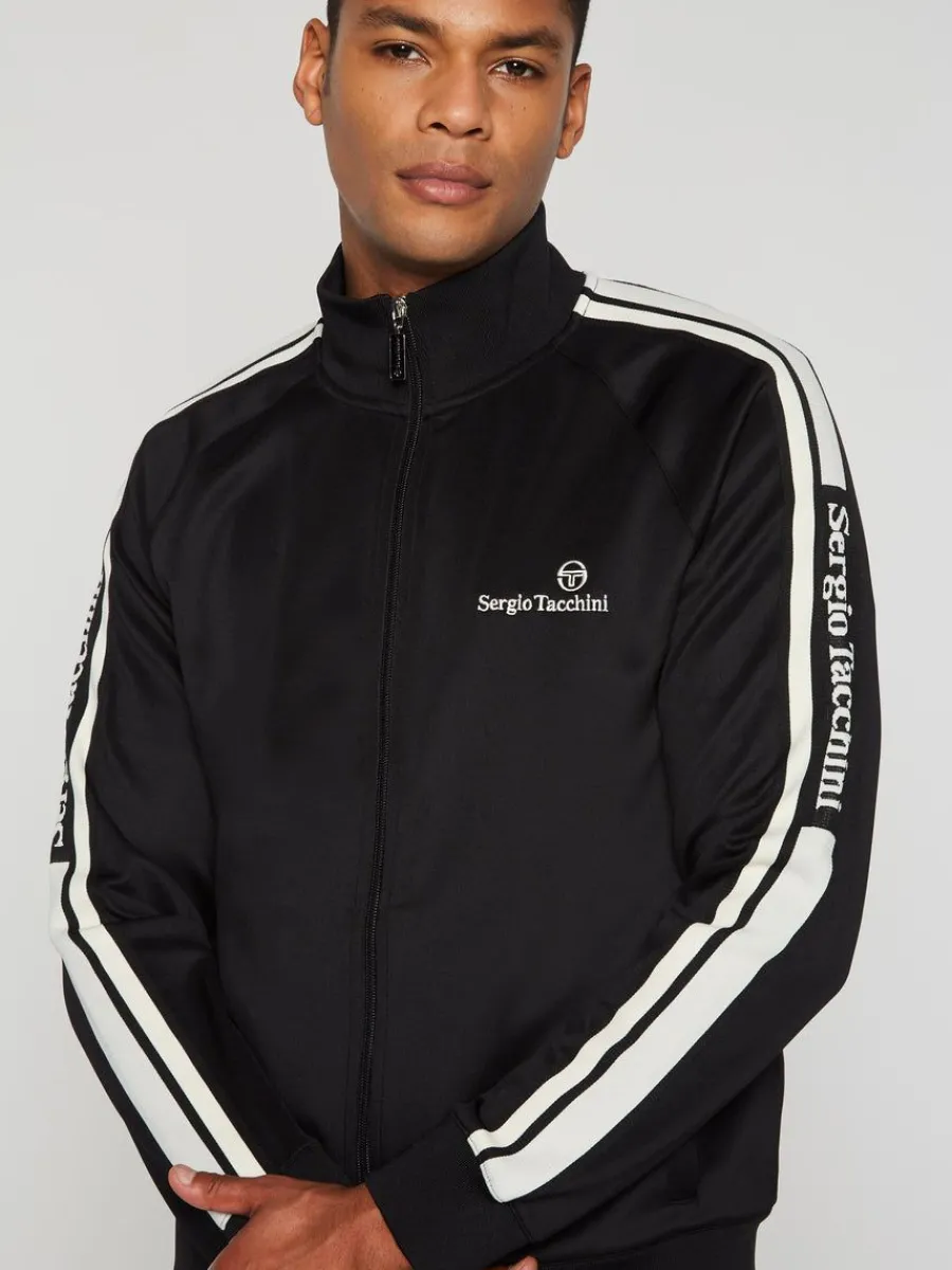 Sergio Tacchini Gromo Tape Track Jacket- Black Beauty