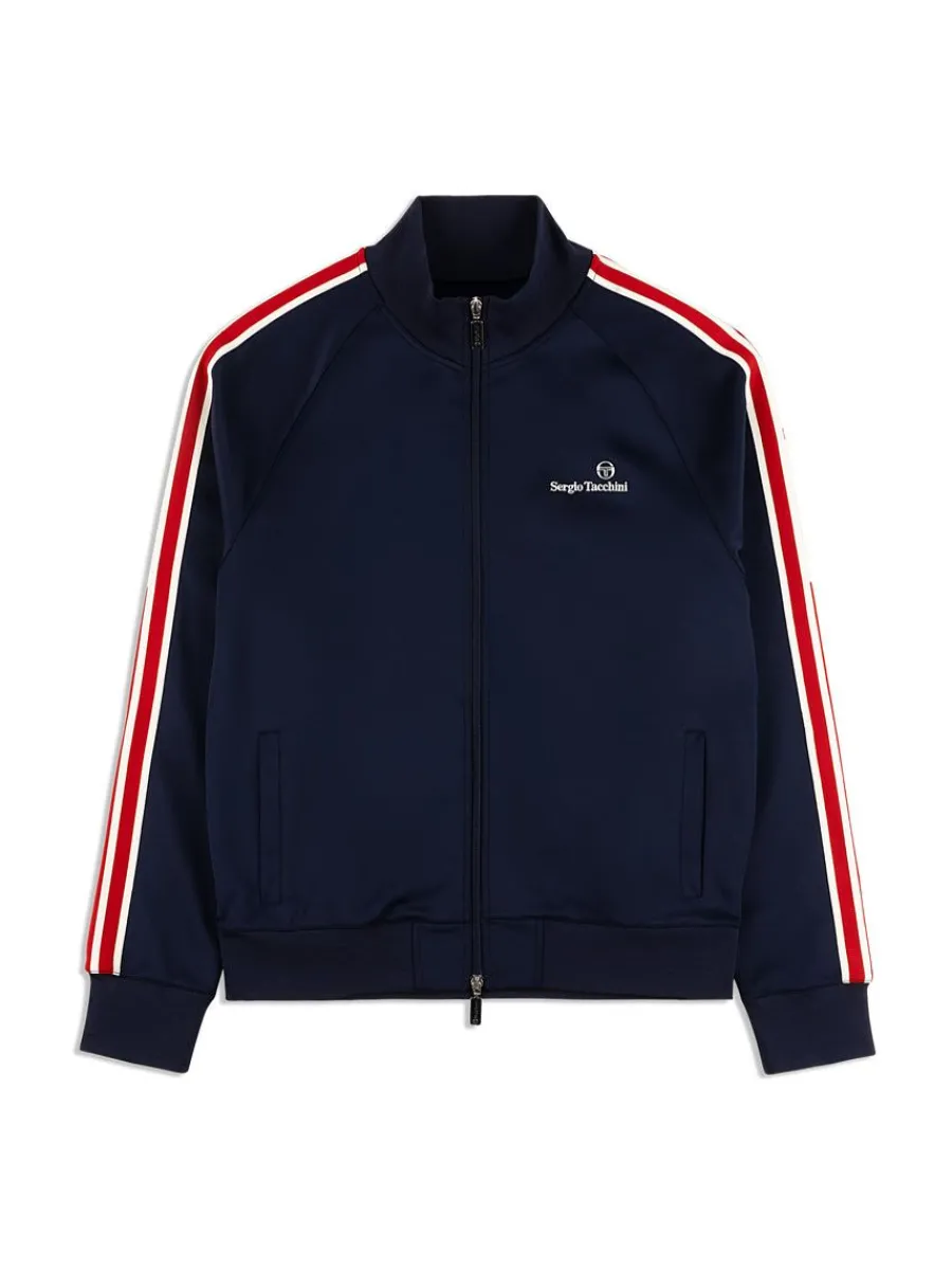 Sergio Tacchini Gromo Tape Track Jacket- Maritime Blue