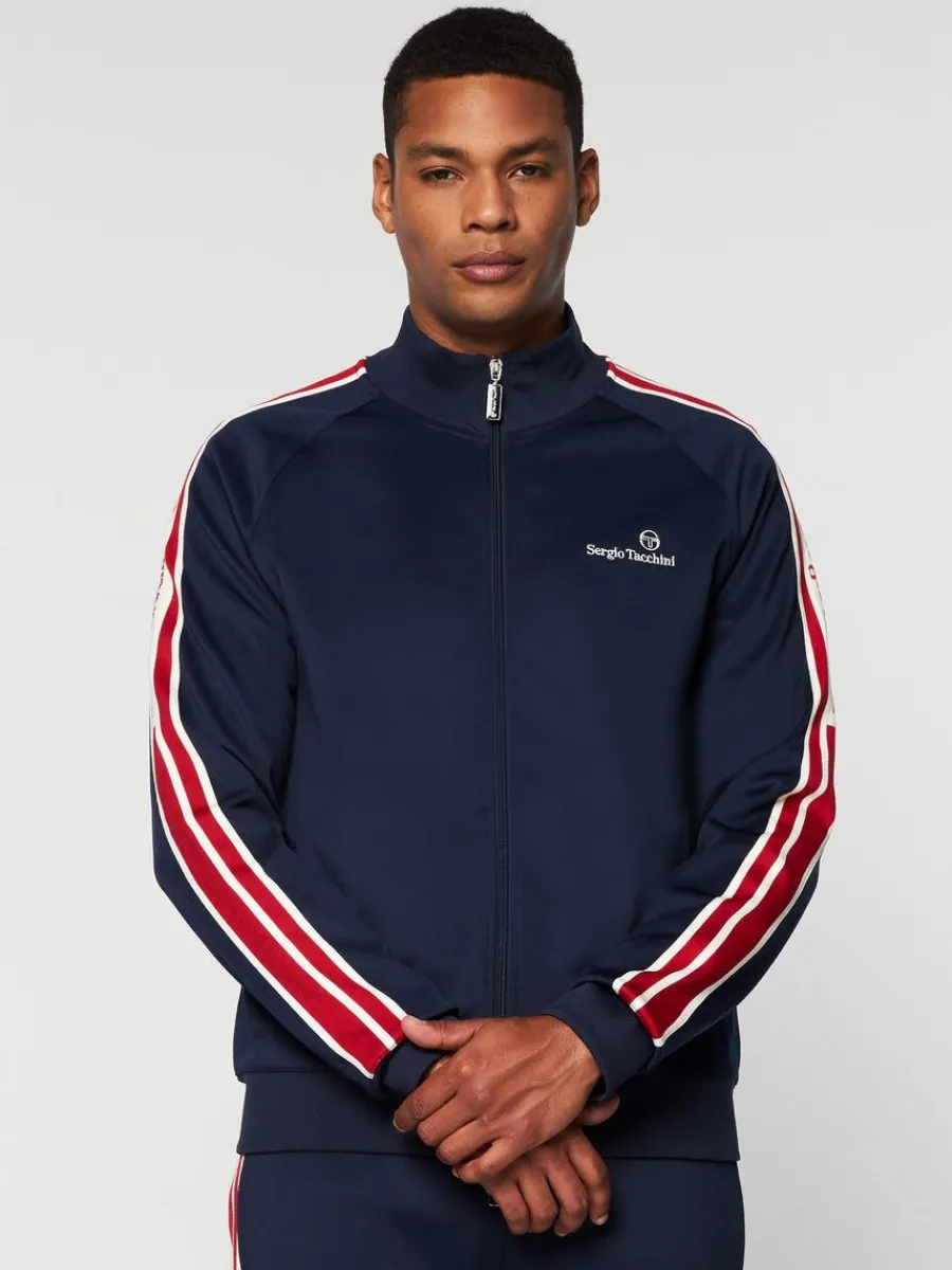 Sergio Tacchini Gromo Tape Track Jacket- Maritime Blue