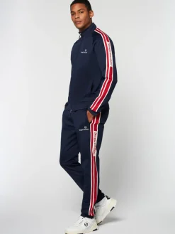 Sergio Tacchini Gromo Tape Track Jacket- Maritime Blue