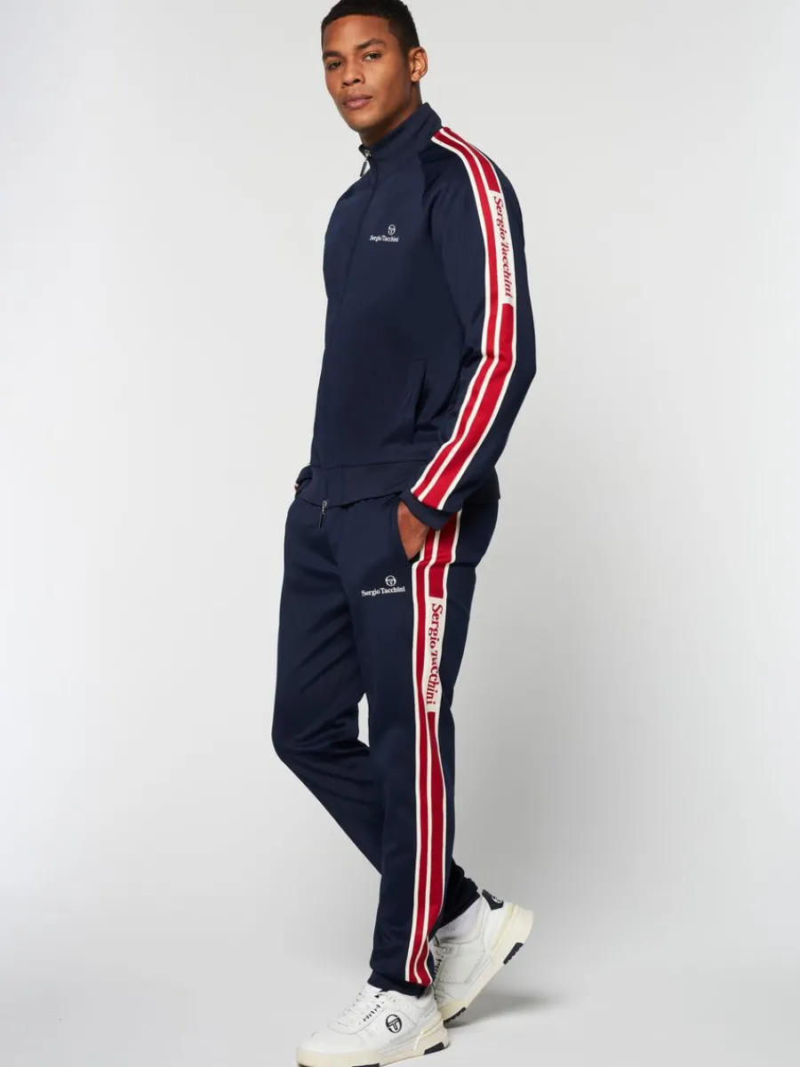 Sergio Tacchini Gromo Tape Track Jacket- Maritime Blue