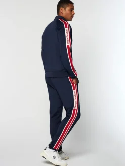 Sergio Tacchini Gromo Tape Track Jacket- Maritime Blue