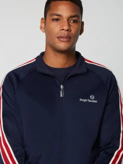 Sergio Tacchini Gromo Tape Track Jacket- Maritime Blue
