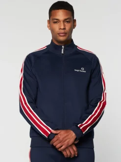 Sergio Tacchini Gromo Tape Track Jacket- Maritime Blue Outlet