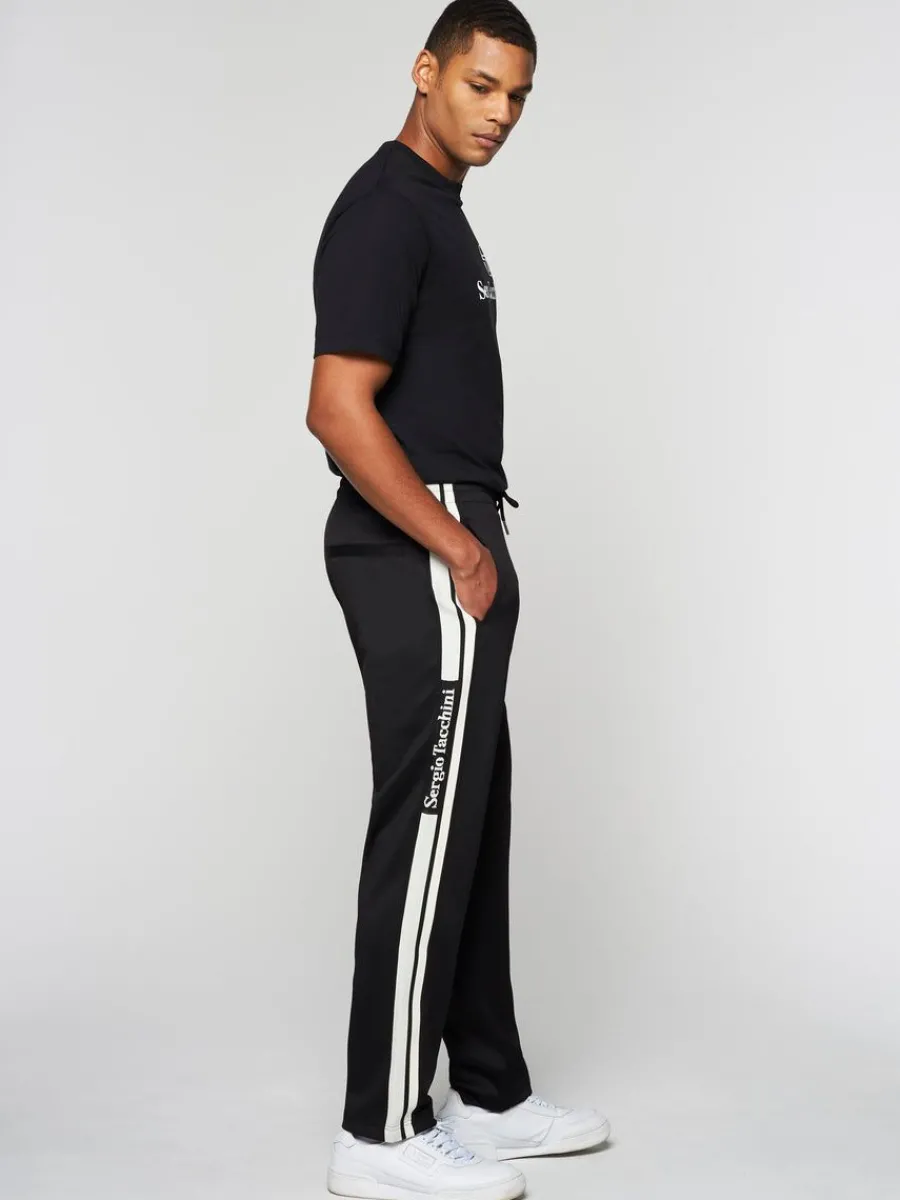Sergio Tacchini Gromo Tape Track Pant- Black Beauty Clearance