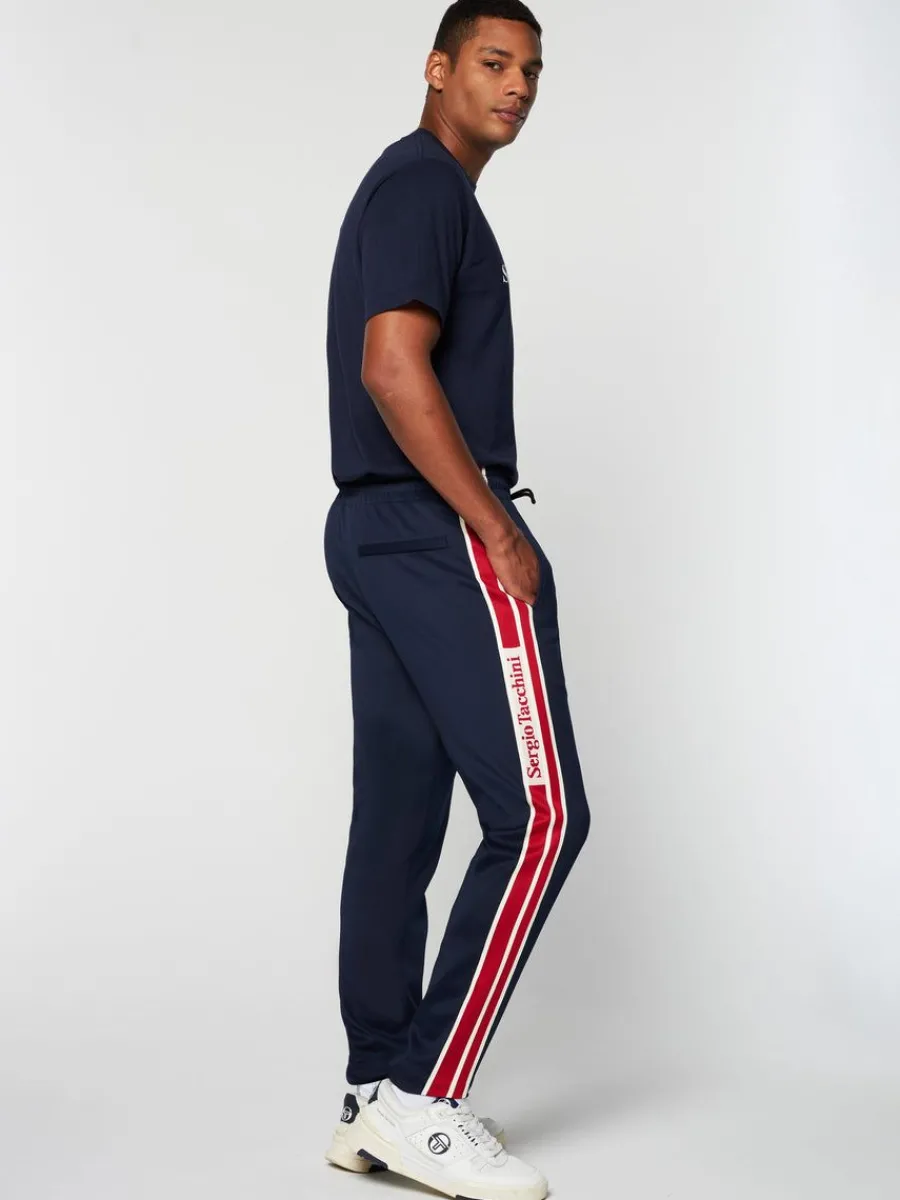 Sergio Tacchini Gromo Tape Track Pant- Maritime Blue Hot