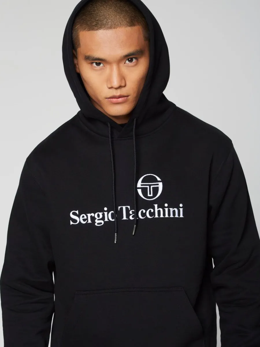 Sergio Tacchini Heritage Hoodie- Black Beauty Discount