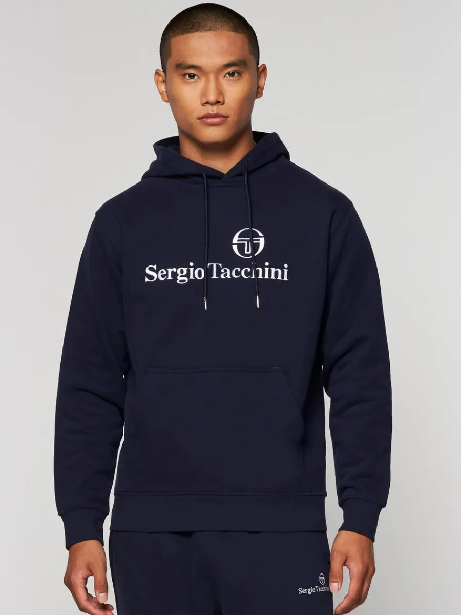 Sergio Tacchini Heritage Hoodie- Maritime Blue Sale