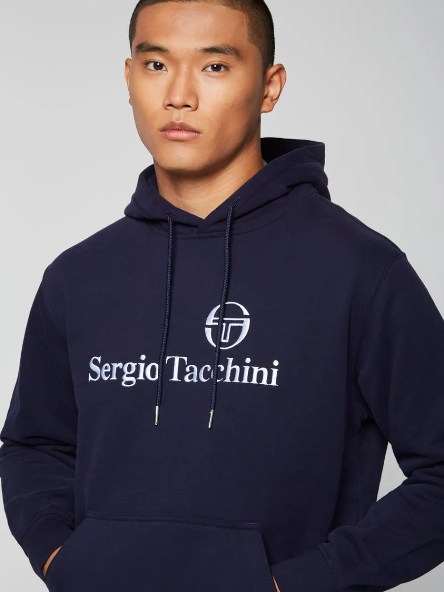 Sergio Tacchini Heritage Hoodie- Maritime Blue Sale
