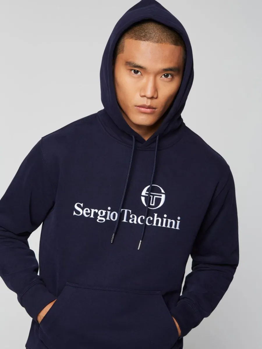 Sergio Tacchini Heritage Hoodie- Maritime Blue Best