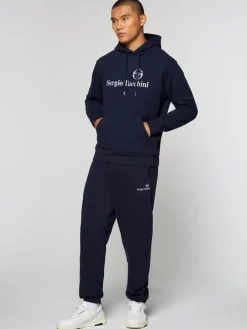 Sergio Tacchini Heritage Hoodie- Maritime Blue Outlet