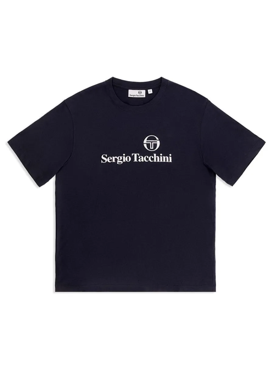 Sergio Tacchini Heritage T-Shirt- Maritime Blue New