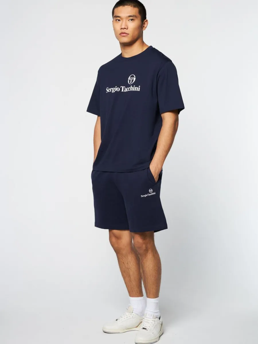 Sergio Tacchini Heritage T-Shirt- Maritime Blue New
