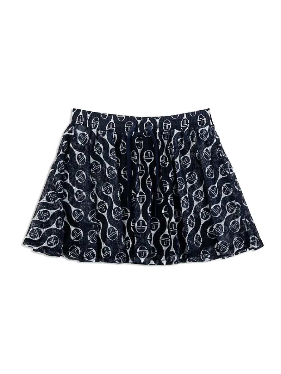 Sergio Tacchini Lesi Mesh Skirt- Maritime Blue Hot