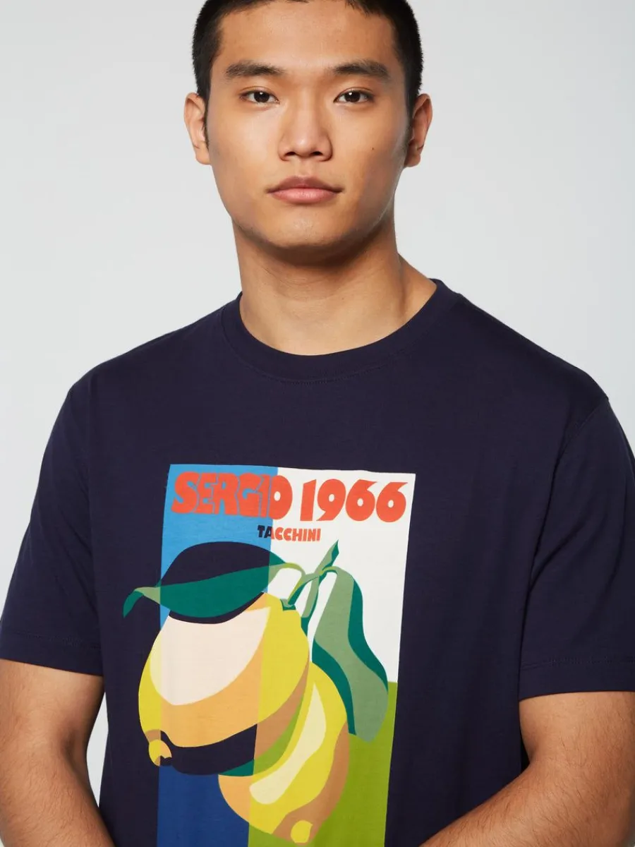 Sergio Tacchini Limone T-Shirt- Maritime Blue