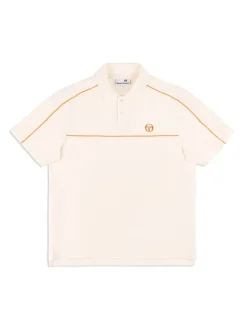 Sergio Tacchini Lioni Velour Polo Archivio- Gardenia Sale