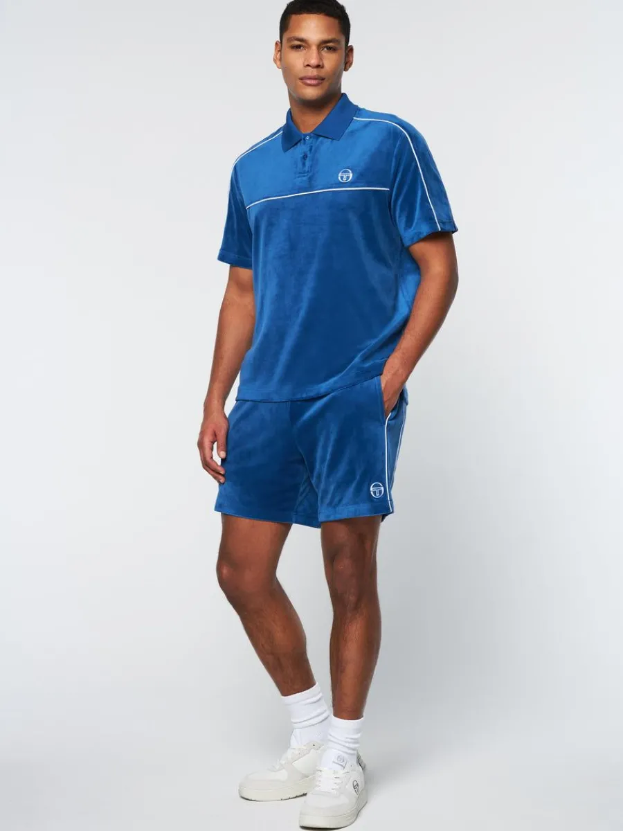Sergio Tacchini Lioni Velour Polo Archivio- Limoges Outlet