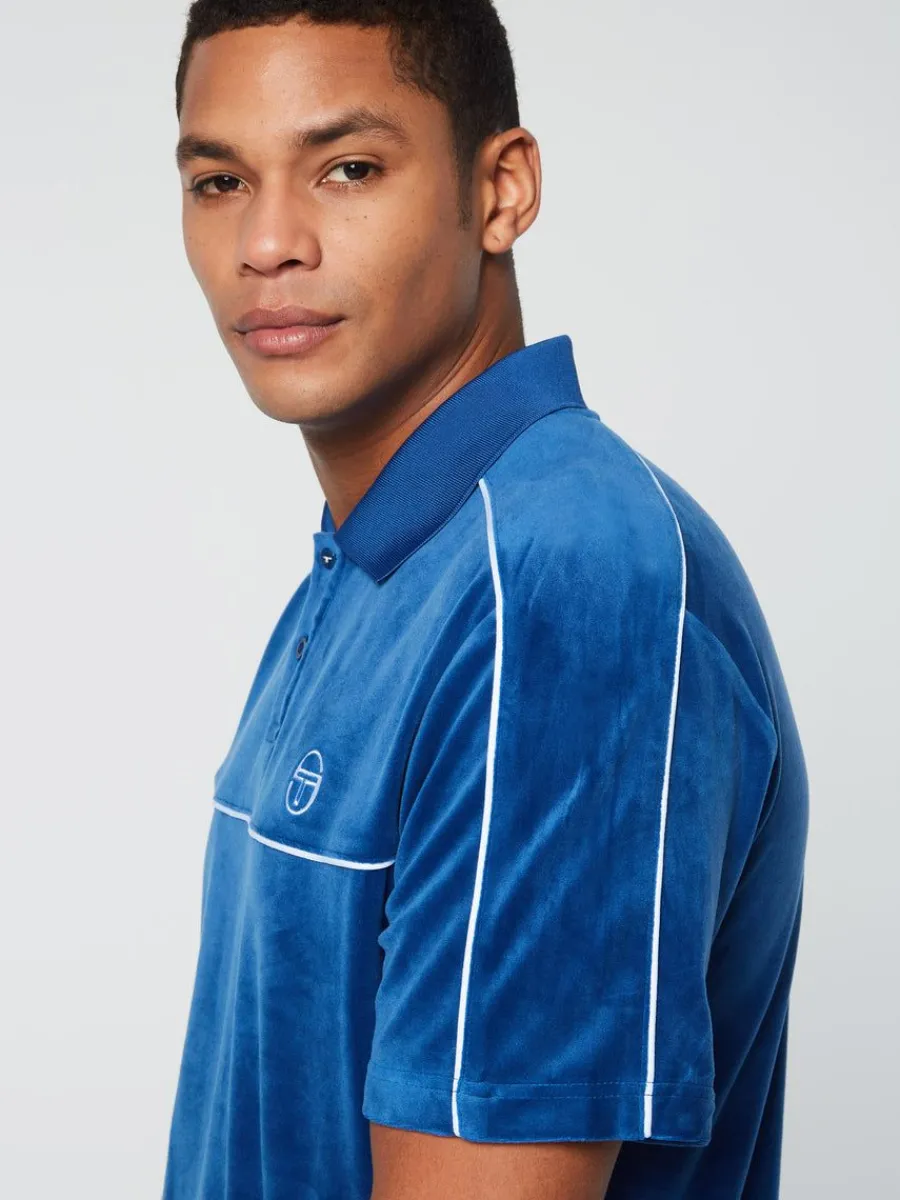 Sergio Tacchini Lioni Velour Polo Archivio- Limoges Hot