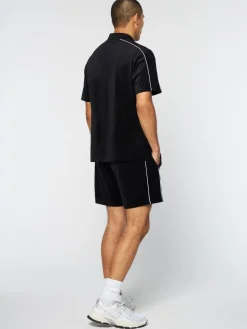 Sergio Tacchini Lioni Velour Polo Archivio- Black Beauty New