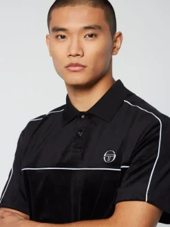 Sergio Tacchini Lioni Velour Polo Archivio- Black Beauty New