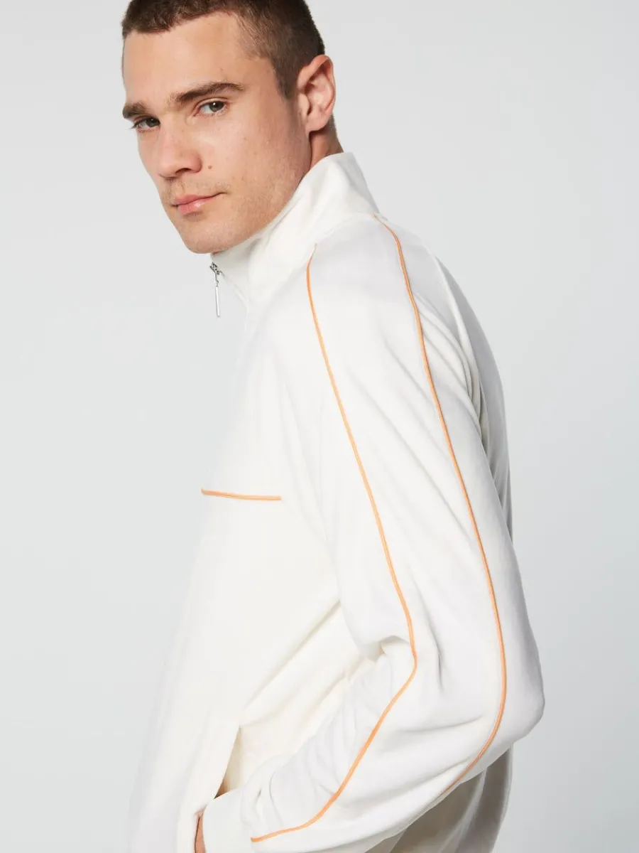 Sergio Tacchini Lioni Velour Track Jacket Archivio- Gardenia Discount