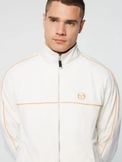 Sergio Tacchini Lioni Velour Track Jacket Archivio- Gardenia Sale