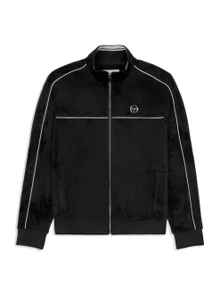 Sergio Tacchini Lioni Velour Track Jacket- Black Beauty Outlet