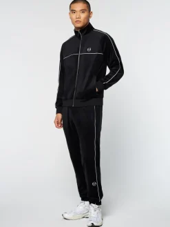 Sergio Tacchini Lioni Velour Track Jacket- Black Beauty Outlet