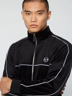 Sergio Tacchini Lioni Velour Track Jacket- Black Beauty Outlet