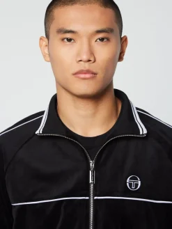 Sergio Tacchini Lioni Velour Track Jacket- Black Beauty Outlet