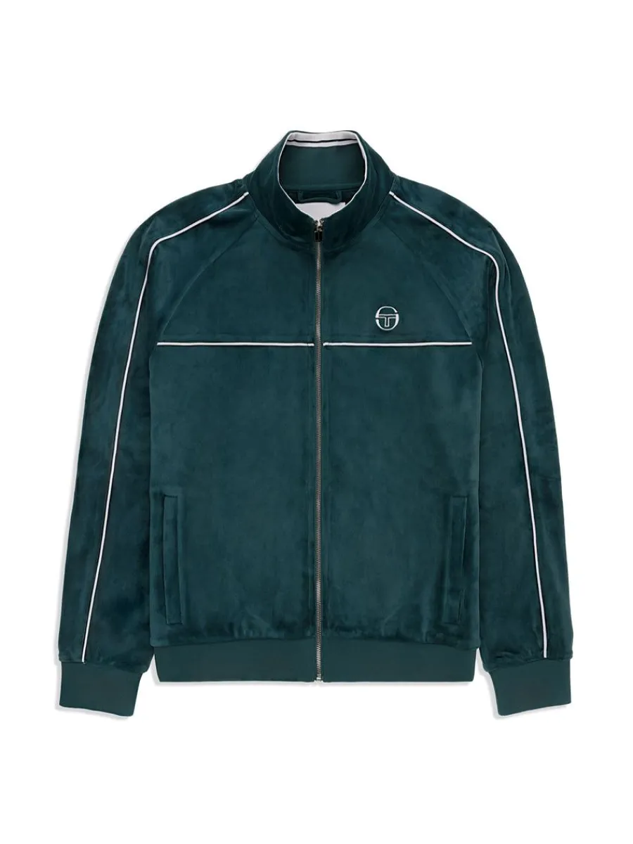 Sergio Tacchini Lioni Velour Track Jacket- Botanical Garden Outlet