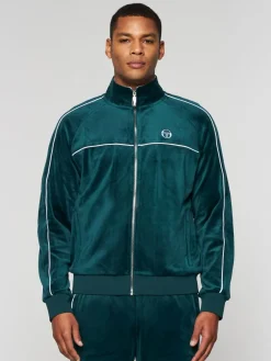 Sergio Tacchini Lioni Velour Track Jacket- Botanical Garden Outlet