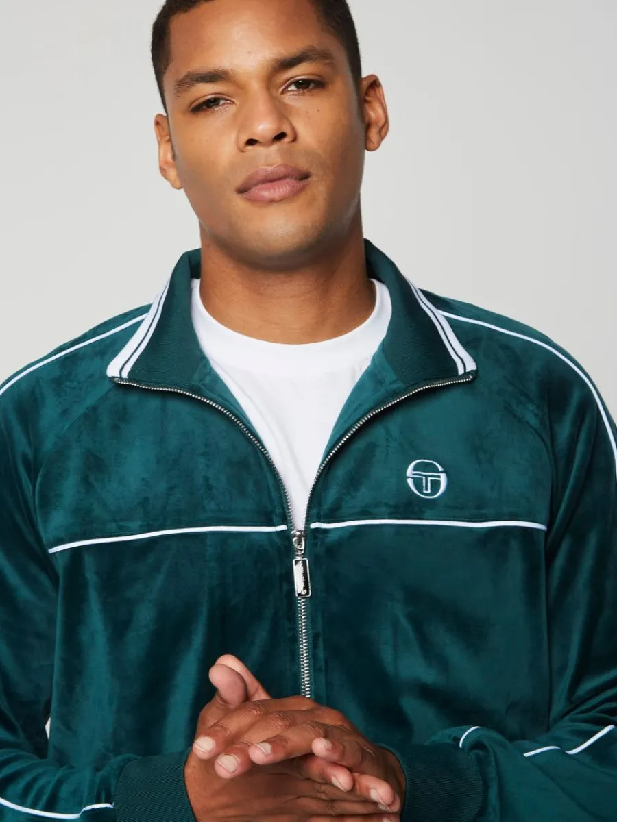 Sergio Tacchini Lioni Velour Track Jacket- Botanical Garden Outlet