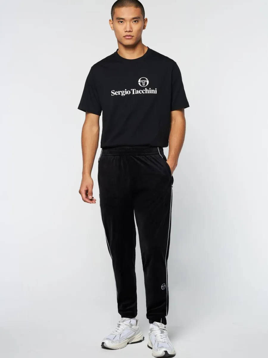 Sergio Tacchini Lioni Velour Track Pant- Black Beauty Outlet