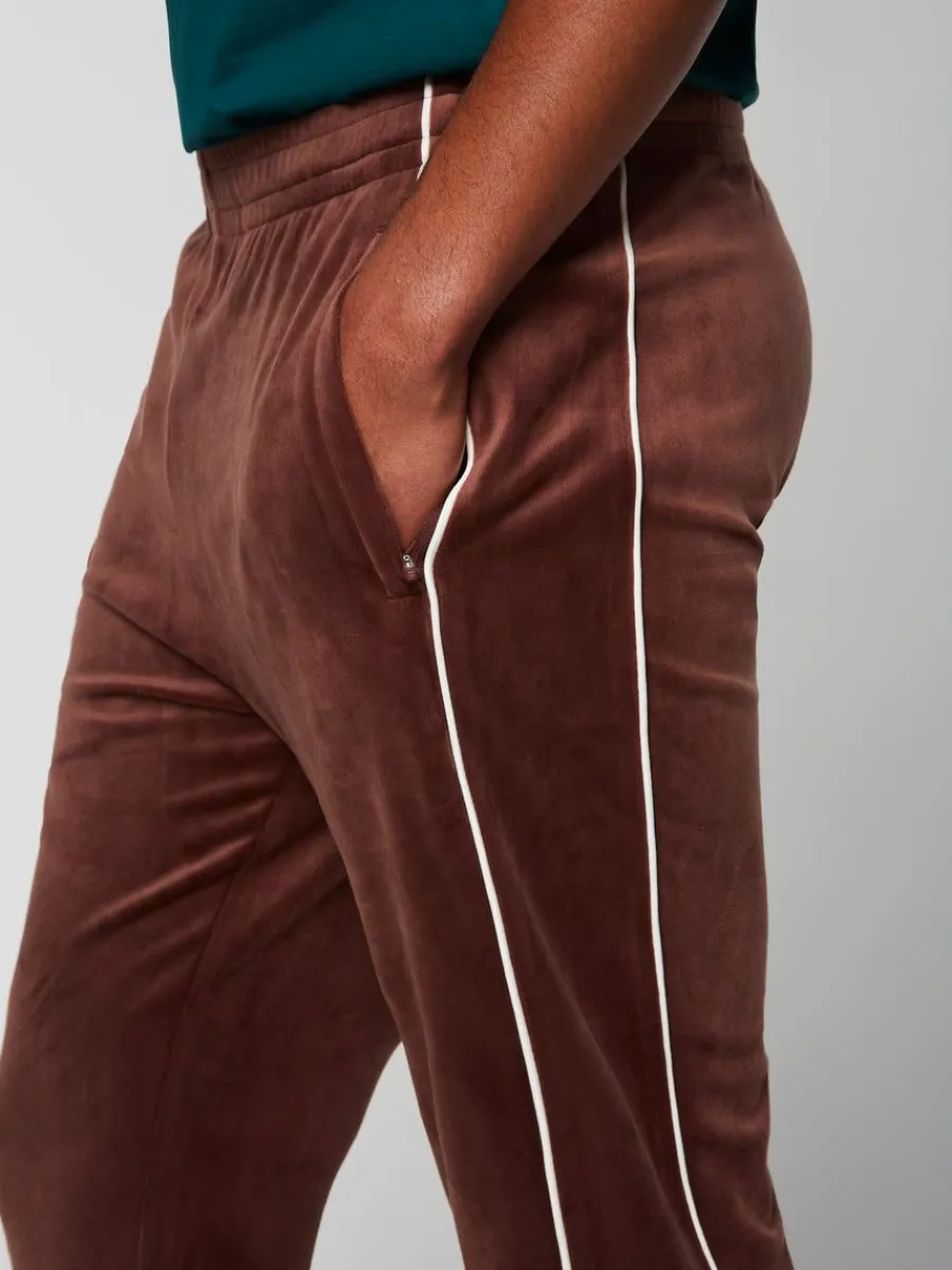 Sergio Tacchini Lioni Velour Track Pant- Deep Mahogany Online