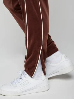 Sergio Tacchini Lioni Velour Track Pant- Deep Mahogany Online