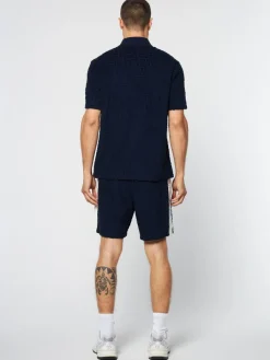 Sergio Tacchini Livata Monogram Polo- Maritime Blue