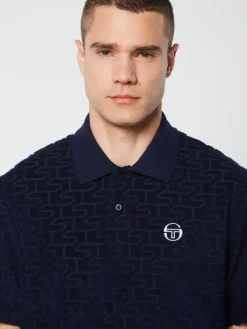 Sergio Tacchini Livata Monogram Polo- Maritime Blue